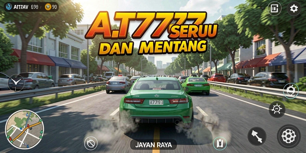 Screenshot gameplay AT777 yang menampilkan kecepatan dan keseruan balapan.