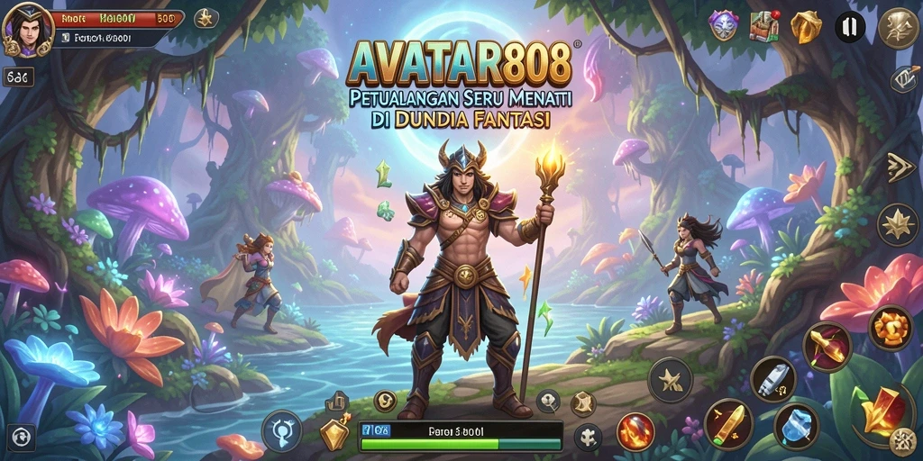 Screenshot gameplay AVATAR808 yang menampilkan petualangan seru di dunia fantasi.