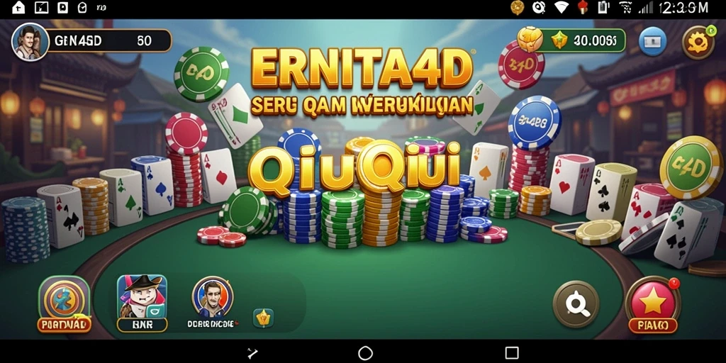 Tampilan gameplay QiuQiu yang menegangkan di ERNITA4D.