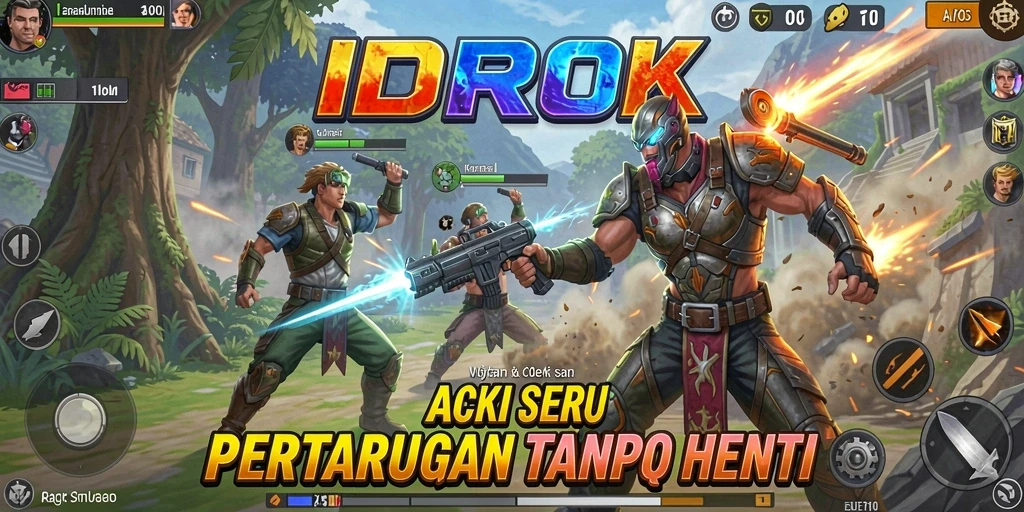 Screenshot IDROK menunjukkan gameplay aksi yang mendebarkan dan penuh tantangan.
