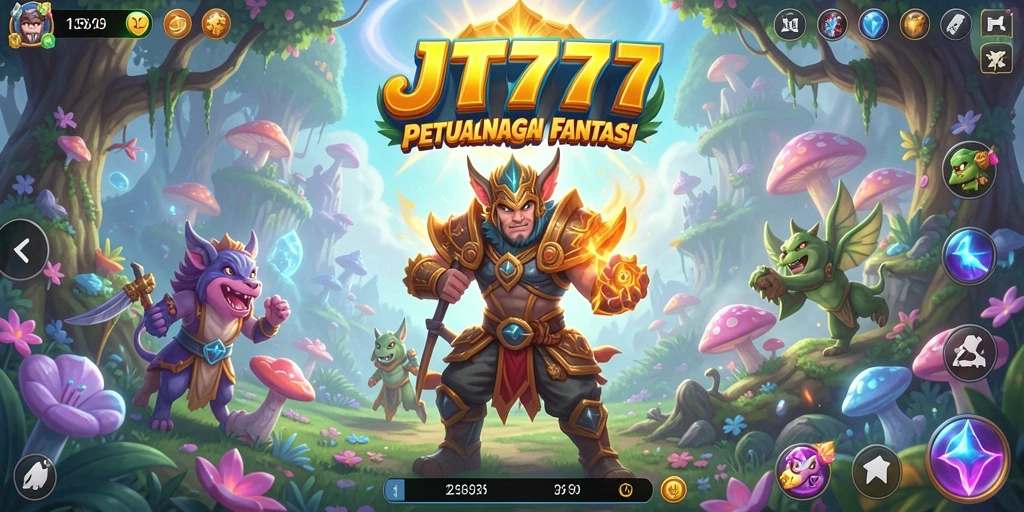 Screenshot utama JT777 menampilkan aksi seru dalam gameplay petualangan.