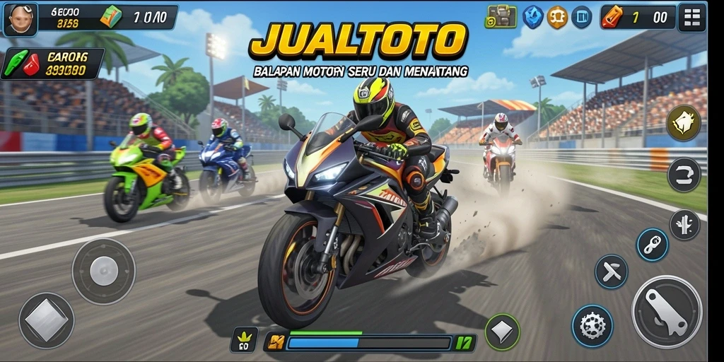 Gameplay seru balapan motor dengan visual menakjubkan.