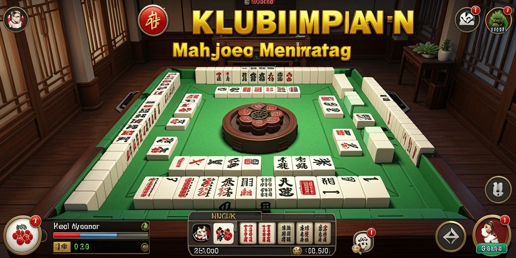 Tampilan gameplay KLUBIMPIAN dengan suasana Mahjong yang menarik.