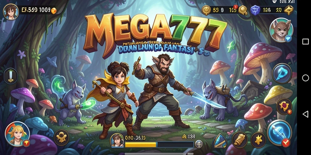 Screenshot gameplay MEGA777 menampilkan momen petualangan yang mendebarkan.