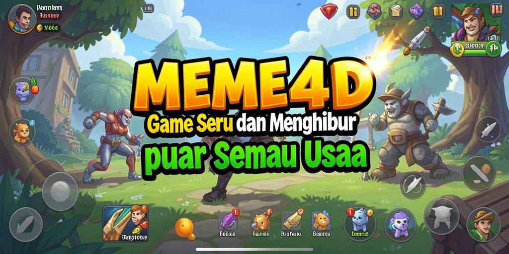 Screenshot gameplay <strong>MEME4D</strong> dengan berbagai meme lucu.