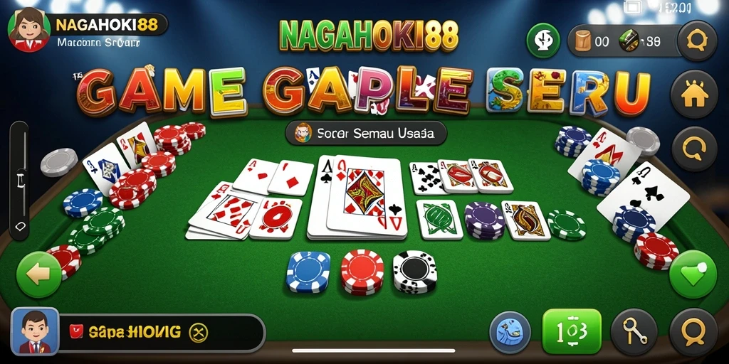 Tampilan gameplay Gaple yang seru dan interaktif di NAGAHOKI88.