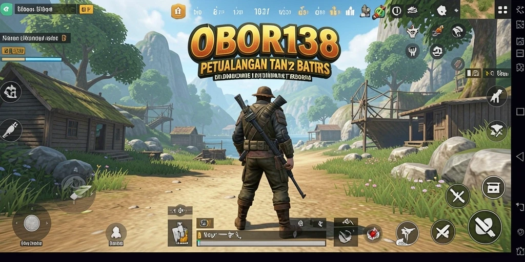 Tampilan gameplay OBOR138 yang menggambarkan eksplorasi dunia terbuka.