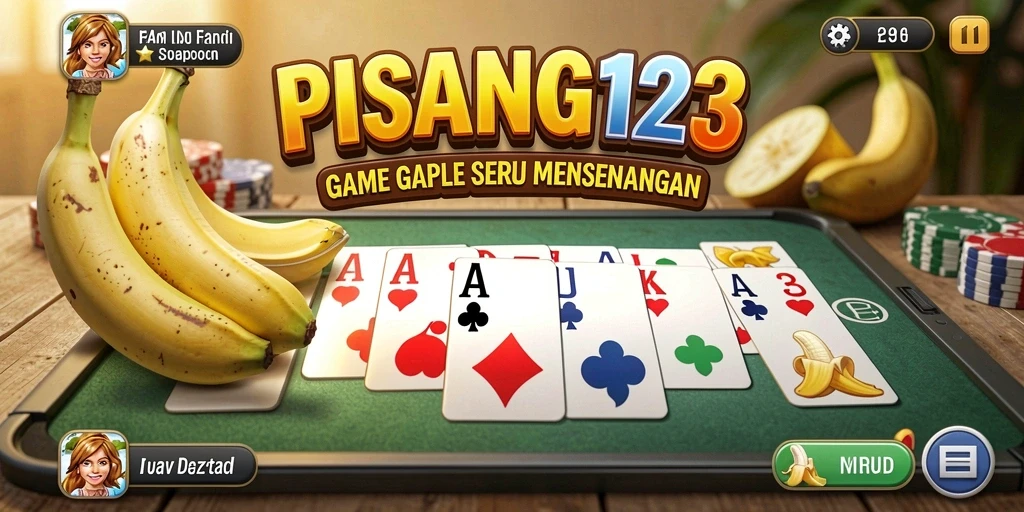 Tampilan gameplay seru PISANG123 saat bermain Gaple bersama teman.