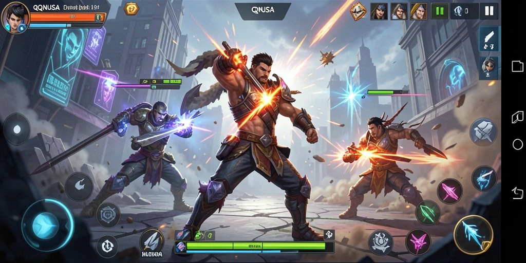 Tampilan menarik dari gameplay Fighting QQNUSA.