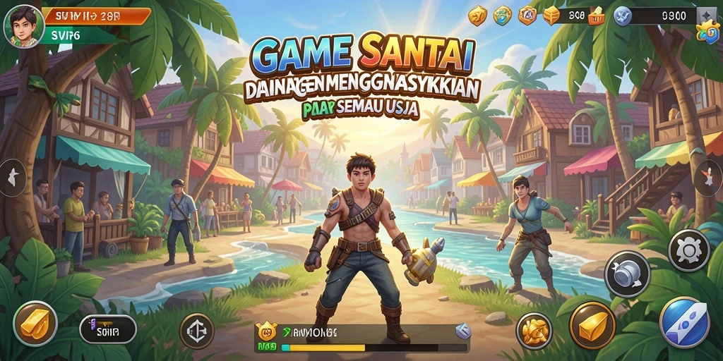 Tampilan gameplay yang menyenangkan dan penuh warna di SVIP6.